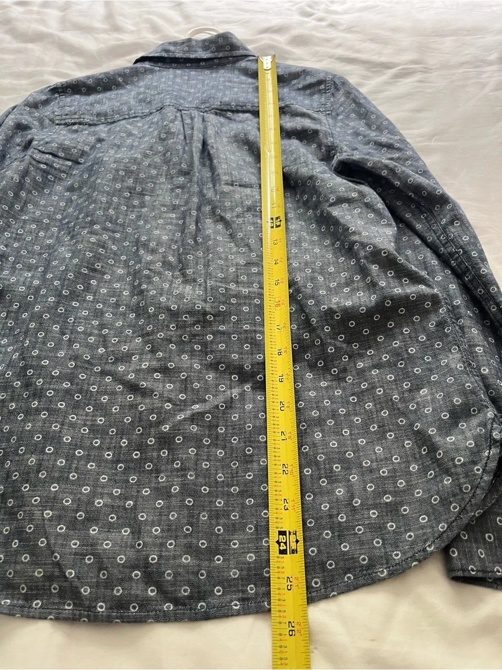 J. Crew Women’s Circle Print Lightweight Chambray Popover Blouse Size 2